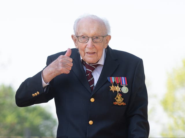 <p>Captain Sir Tom Moore died at the age of 100 after contracting coronavirus</p>